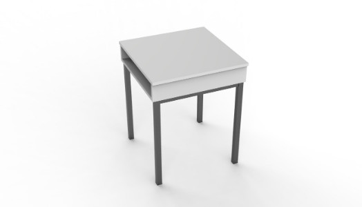 Table with shelf 600 x 600
